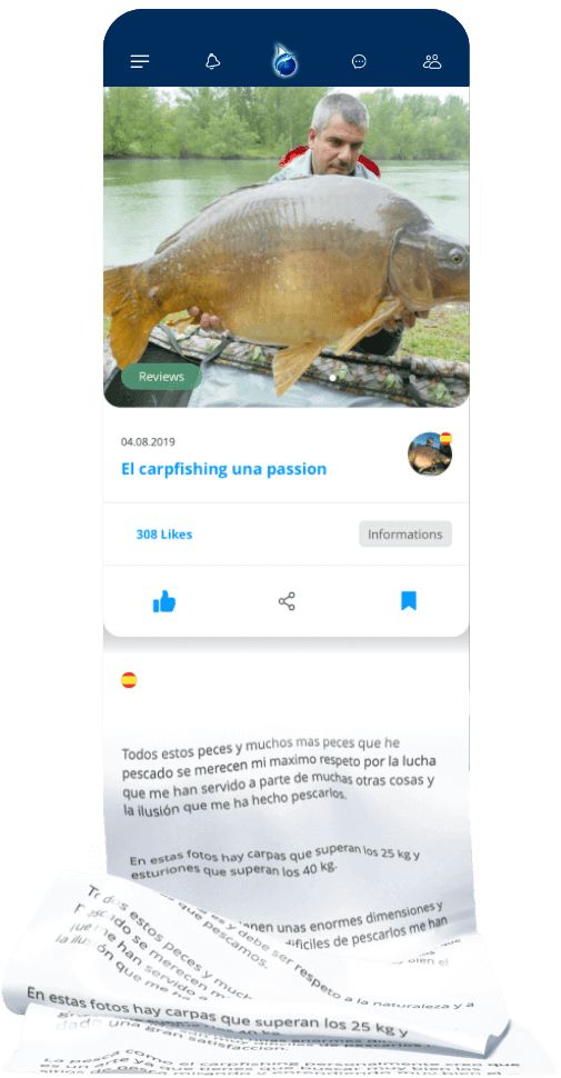 Blog post in the Fishsurfing app